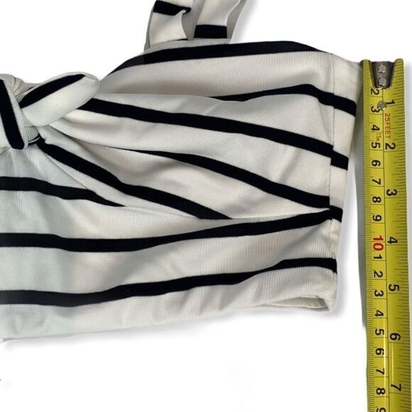 𝅺BB Dakota Striped Tie Front Crop Top - Picture 8 of 8